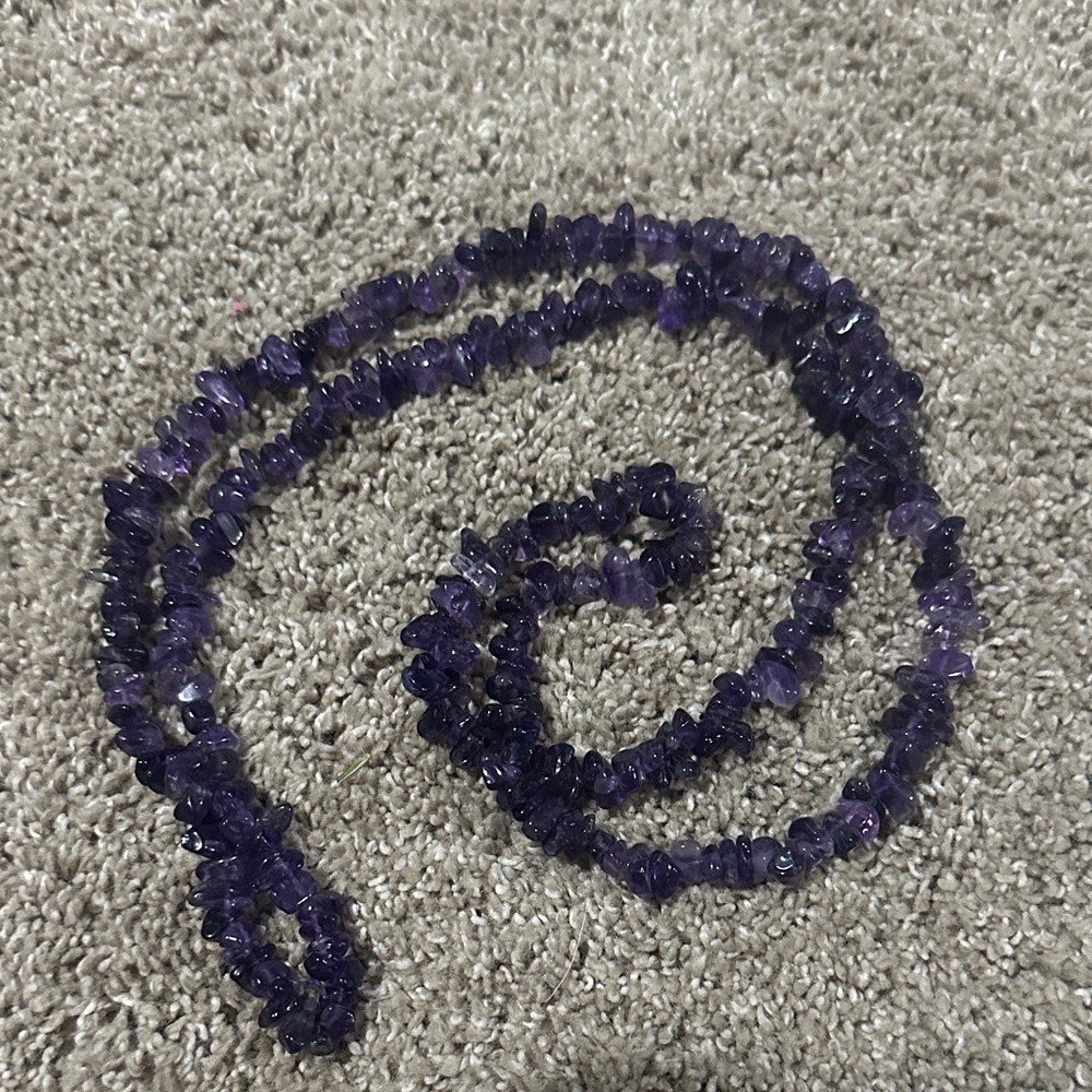 Genuine Amethyst Beaded Necklace